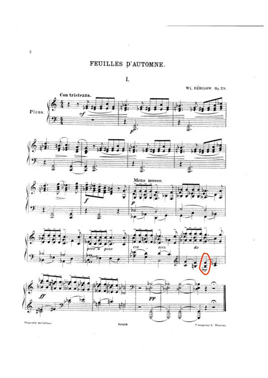 Autumn Leaves op. 29 N°1 – Piano Sheet Music Now Available