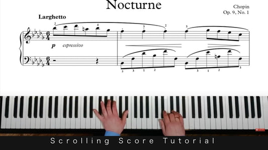 Nocturne Op. 9 N. 1 - Chopin - Piano Tutorial with Scrolling Sheet Music