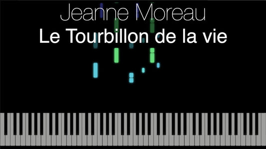 Le tourbillon - Jeanne Moreau - Synthesia-type Piano Tutorial