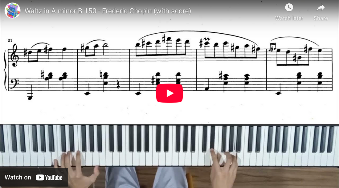 Scrolling Score Tutorial: Waltz 17 in A Minor, B. 150, Op. Posth.