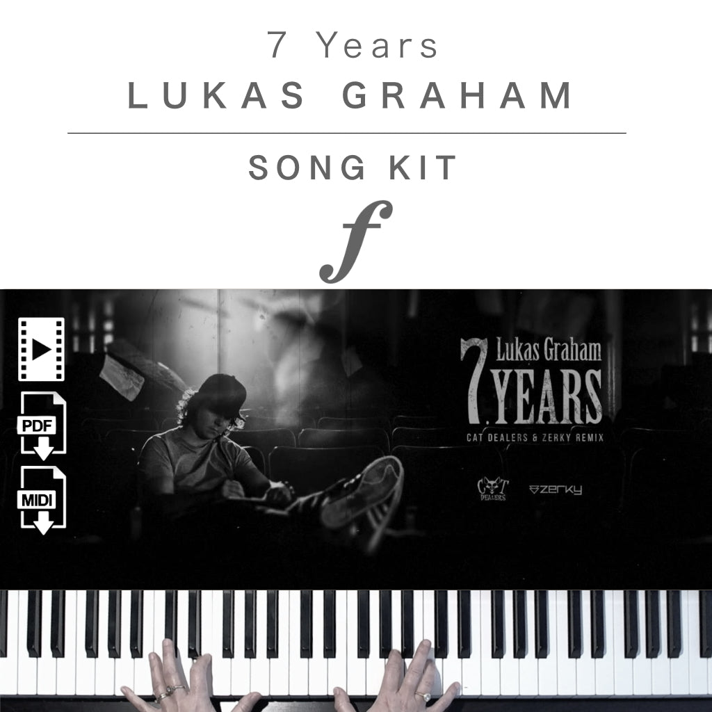 Piano Kit with all the learning resources you need to learn and master “7 Years” on piano.
