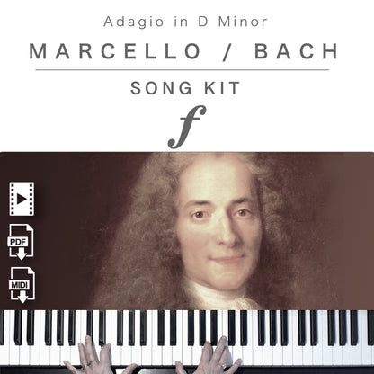 Piano Kit with all the learning resources you need to learn and master “Adagio in D minor” on piano.