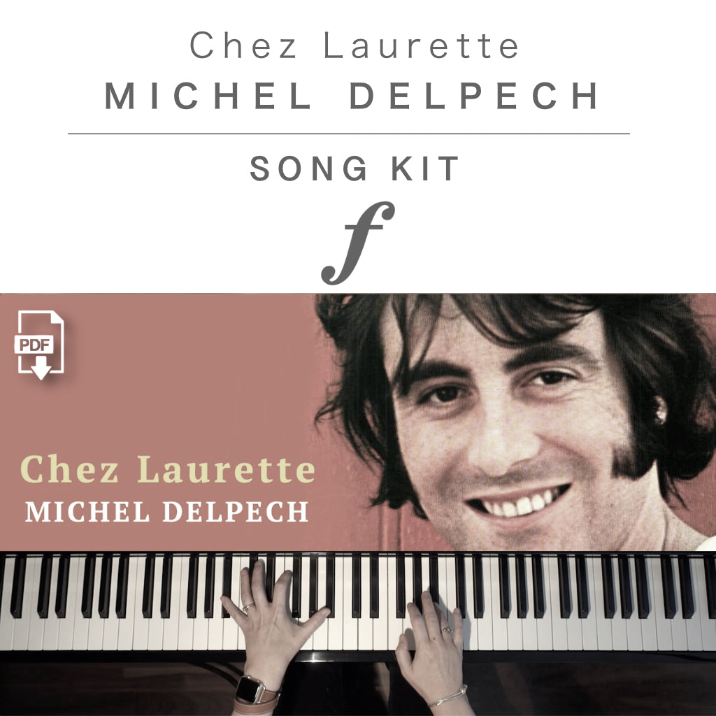 Piano Kit with all the learning resources you need to learn and master “Chez Laurette” on piano.