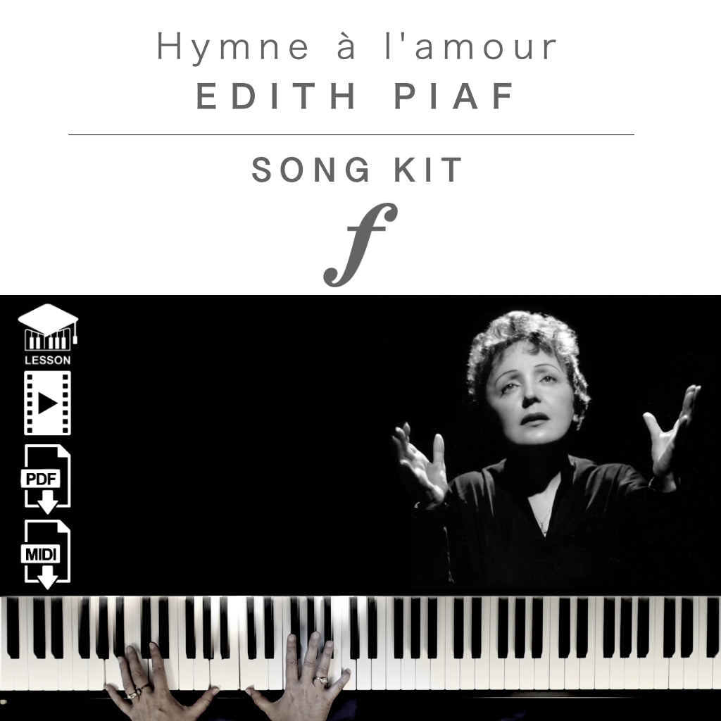 Piano Kit with all the learning resources you need to learn and master “Hymne à l'amour” on piano.