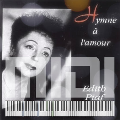 Hymne à l'amour - Edith Piaf - Piano MIDI FIle Download