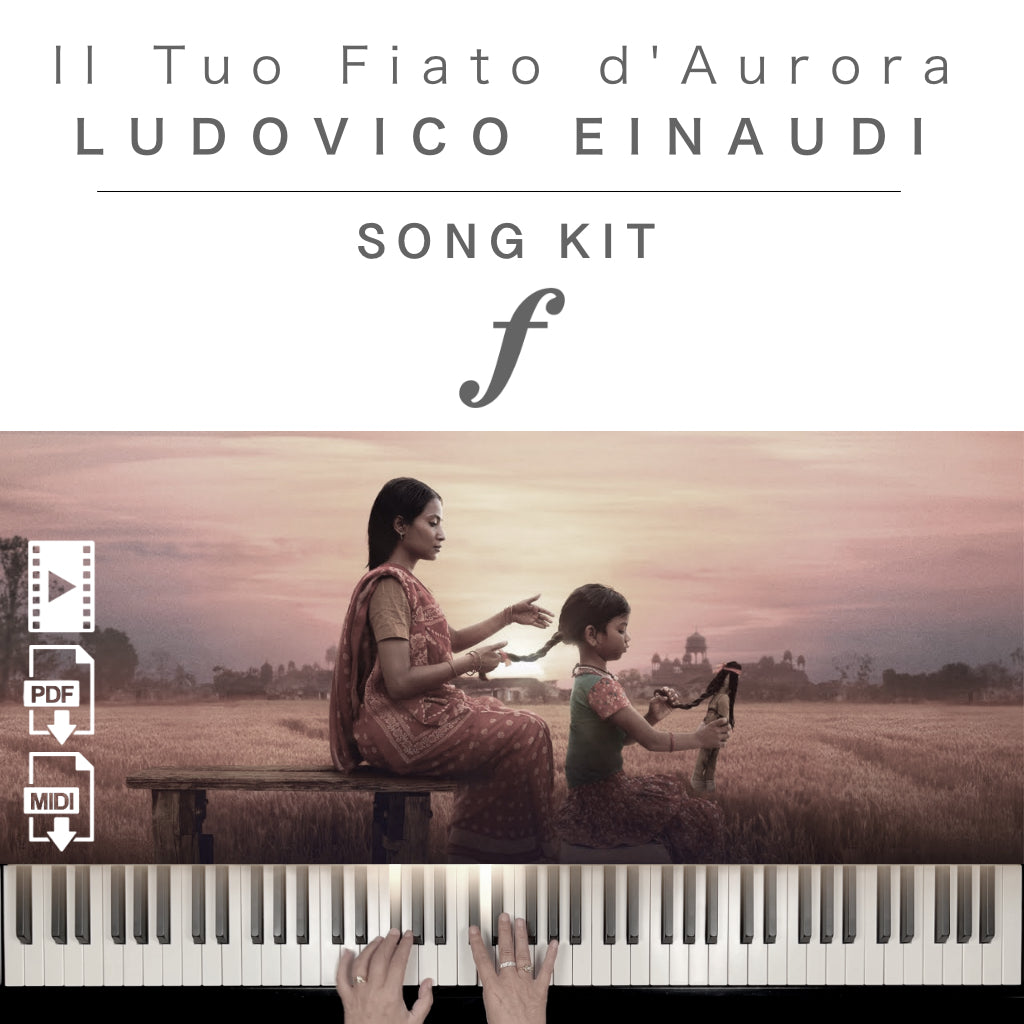 Piano Kit with all the learning resources you need to learn and master “Il Tuo Fiato d’Aurora” on piano.