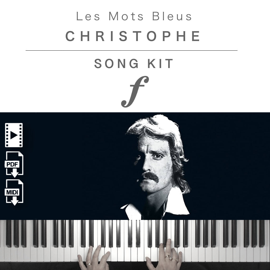 Piano Kit with all the learning resources you need to learn and master “Les mots bleus” on piano.
