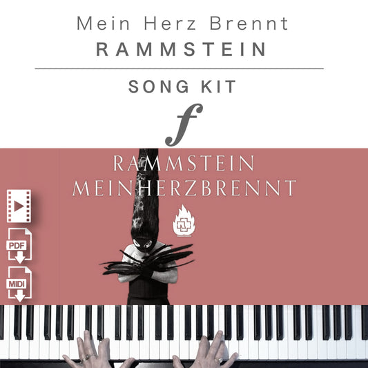 Piano Kit with all the learning resources you need to learn and master “Mein Herz Brennt” on piano.