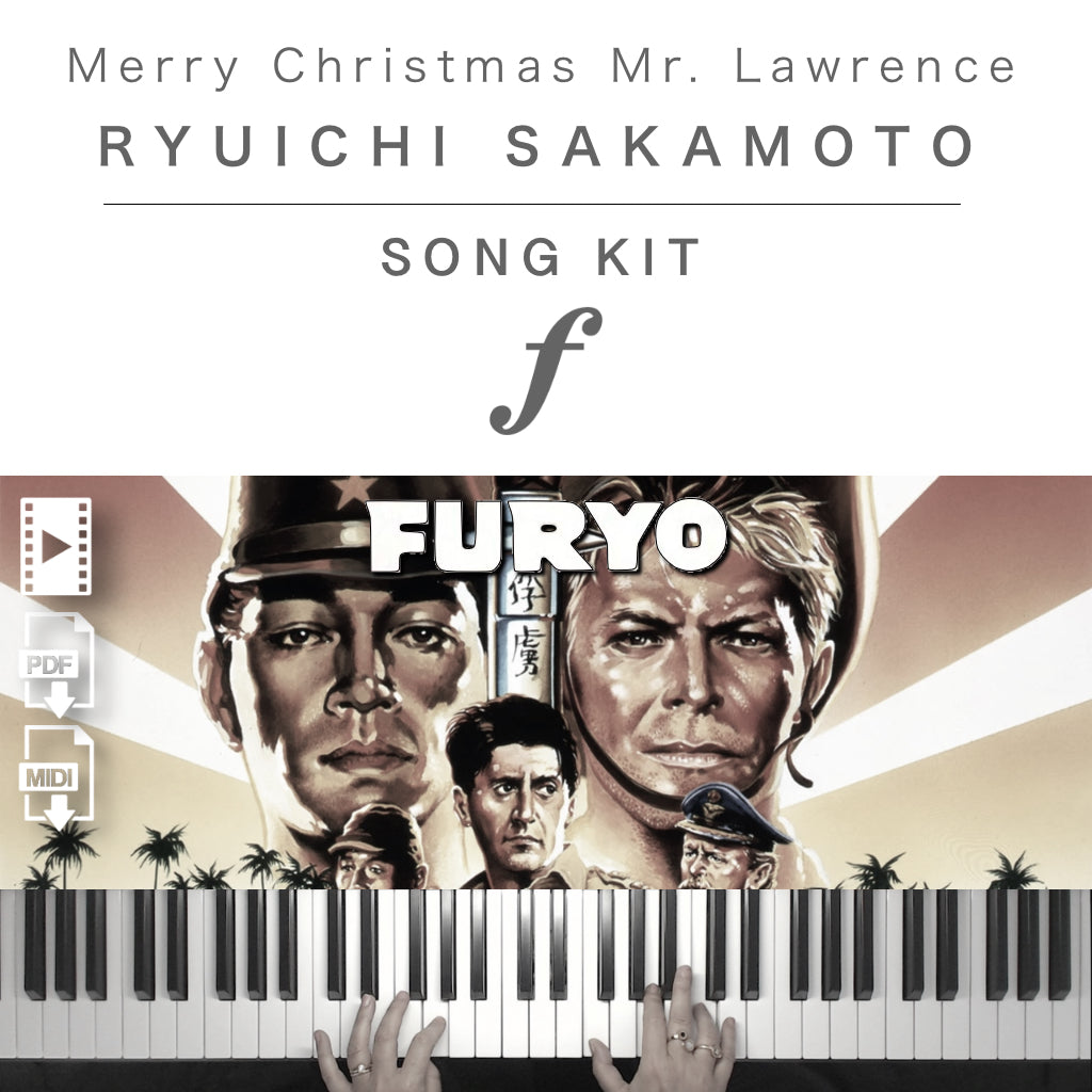 Piano Kit with all the learning resources you need to learn and master “Merry Christmas Mr. Lawrence” on piano.