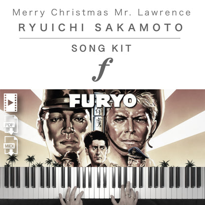 Piano Kit with all the learning resources you need to learn and master “Merry Christmas Mr. Lawrence” on piano.