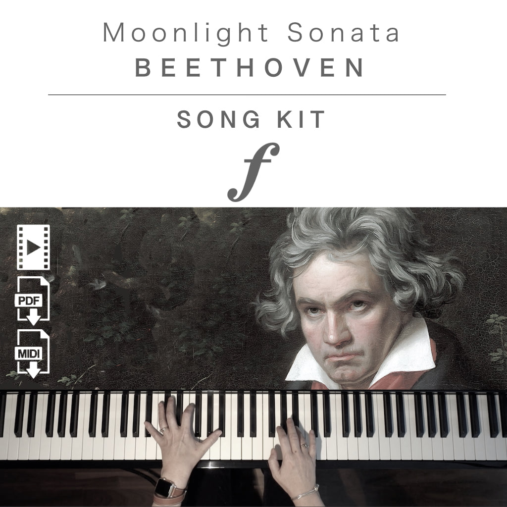 Piano Kit with all the learning resources you need to learn and master “Moonlight Sonata” on piano.