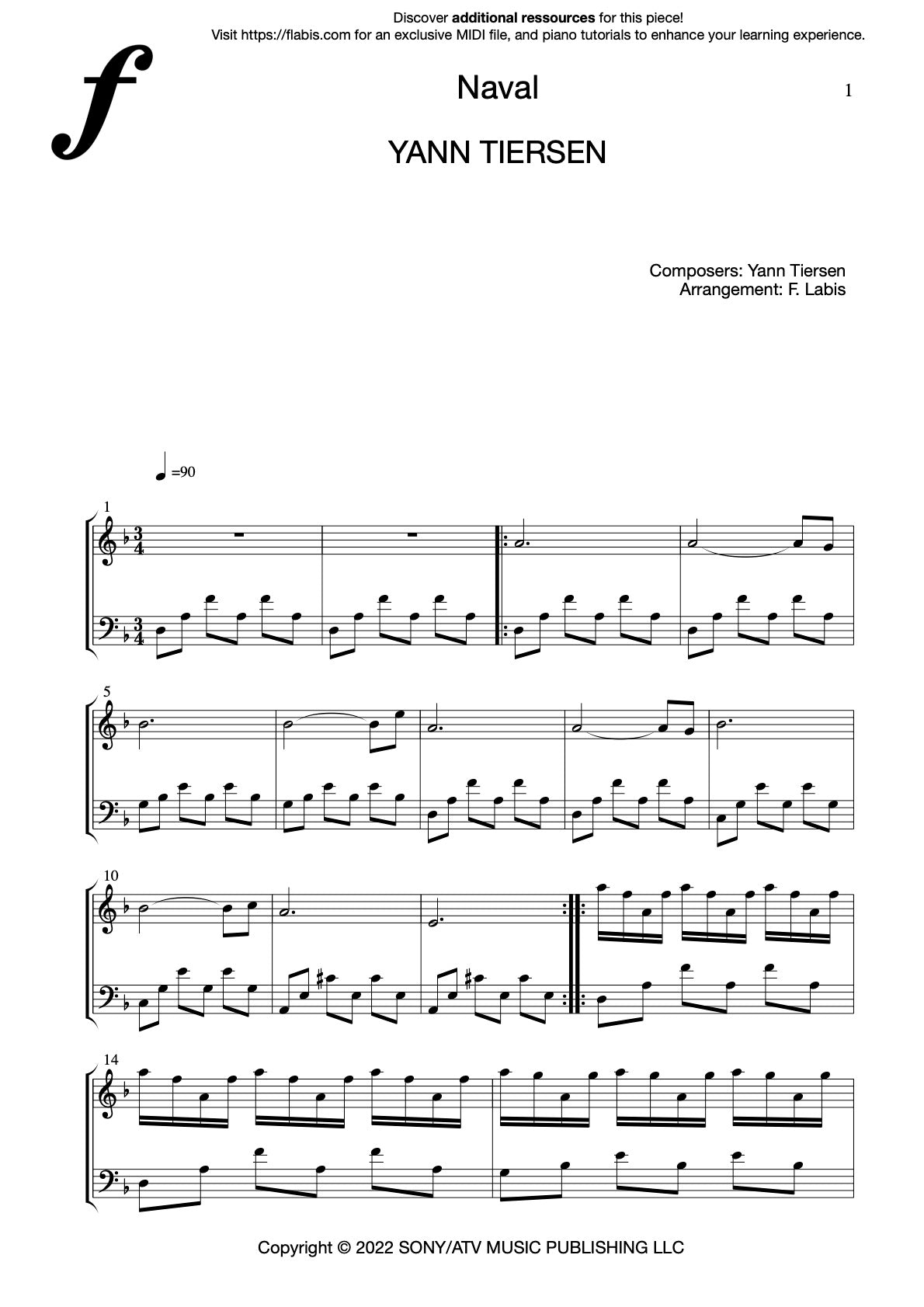 Naval – Piano Sheet Music (PDF Download)