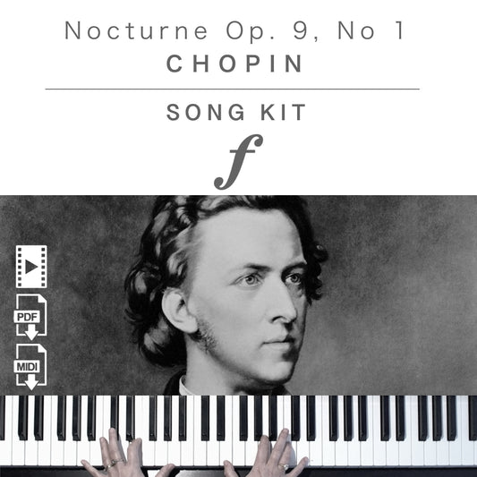 Piano Kit with all the learning resources you need to learn and master “Nocturne Op. 9 n1” on piano.