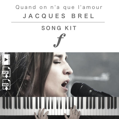 Piano Kit with all the learning resources you need to learn and master “Quand on n’a que l’amour” on piano.