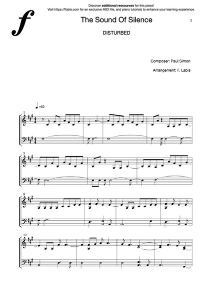 The Sound of Silence – Piano Sheet Music (PDF Download)