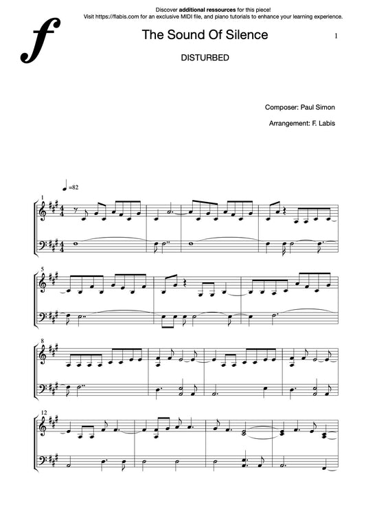 The Sound of Silence – Piano Sheet Music (PDF Download)