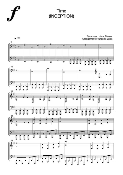 Time (From Inception) – Piano Sheet Music (PDF Download)